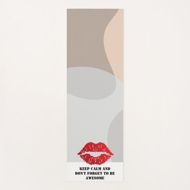 Romantic chic luxe red lips yogamatte (Vorderseite)