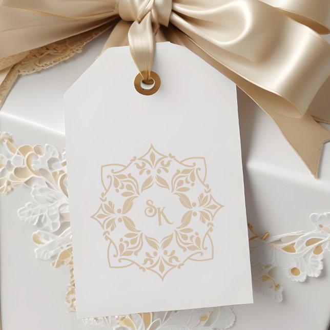 Romantic Chic Wedding Ornate Monogram Initials Gummistempel (Romantic Chic Wedding Design Ornate Monogram and Initials Rubber Stamps. )