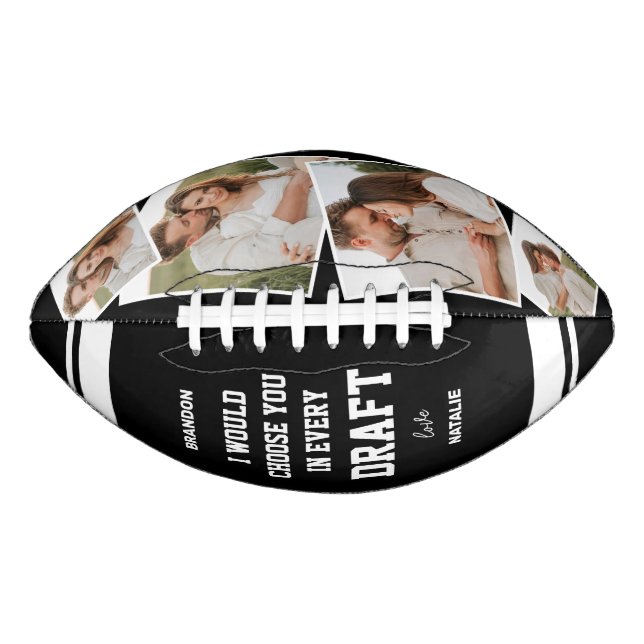 Romantic "Choose You in Every Draft" Photo Football (Vorderseite)