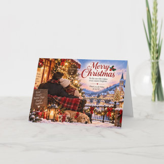 Romantic Christmas Card for Couples Karte
