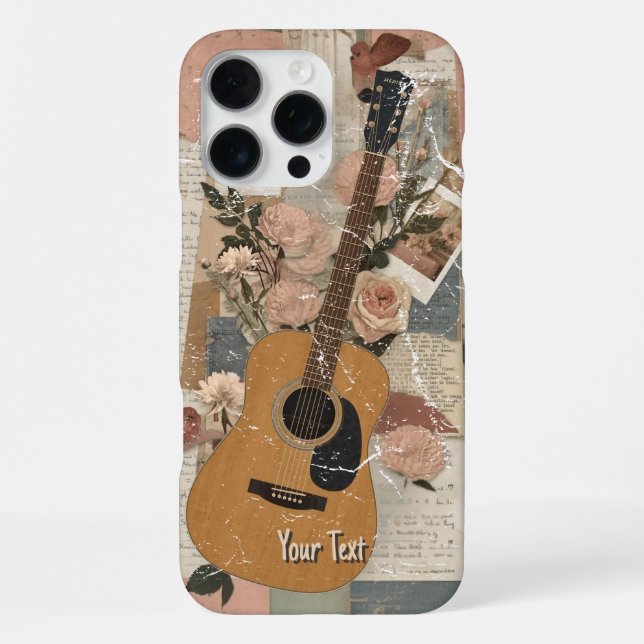Romantic Classical Guitar Player Gift iPhone Hülle (Rückseite)