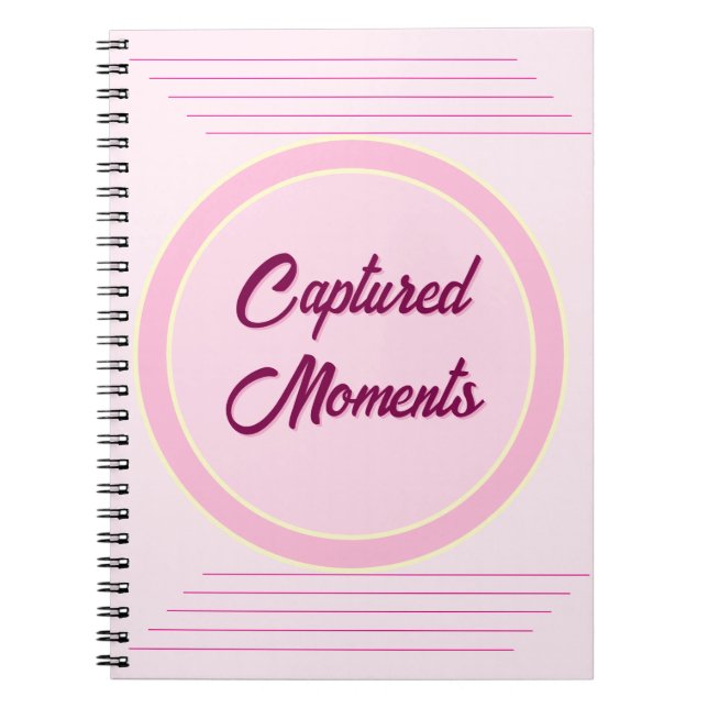 Romantic Concentric Circle in baby pink Notizblock (Vorderseite)