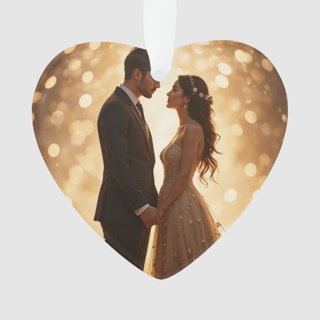 Romantic Couple in Love Ornament (Vorderseite)