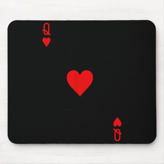 Romantic Couple Kiss Queen Of Hearts Ker Playing C Mousepad (Vorne)