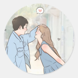 Romantic Couple Liebe Stickers - Elegante Geschenk