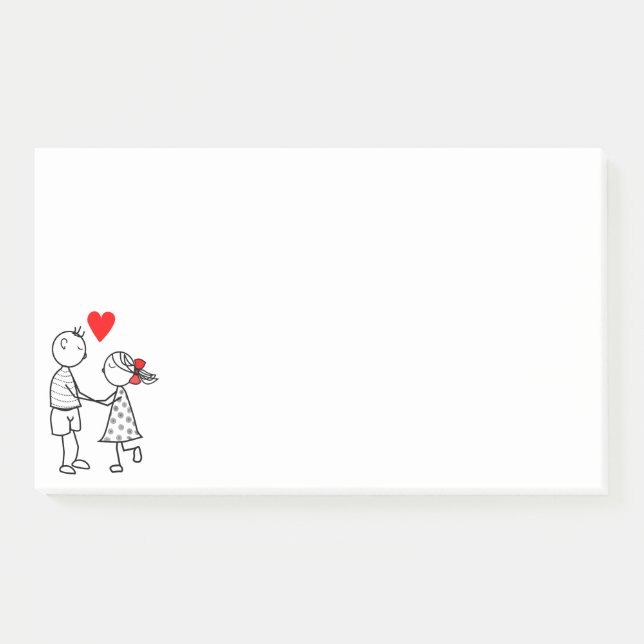 Romantic Couple Post-it® Notes Post-it Klebezettel (Vorderseite)