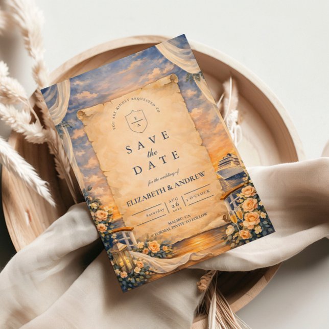 Romantic Cruise Sunset Wedding Save The Date (Von Creator hochgeladen)