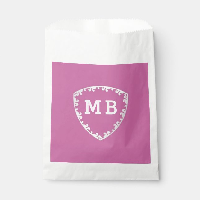 Romantic Custom initials monogram anniversary  Geschenktütchen (Vorderseite)