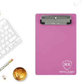 Romantic Custom initials monogram anniversary Mini Klemmbrett