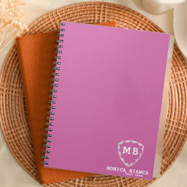 Romantic Custom initials monogram anniversary Notizblock