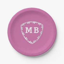 Romantic Custom initials monogram anniversary Pappteller