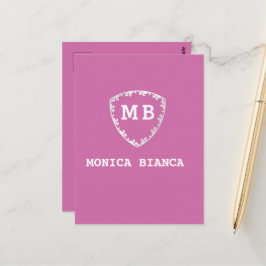 Romantic Custom initials monogram anniversary Postkarte