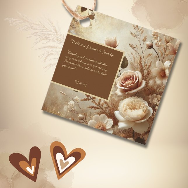 Romantic Dreamy Floral Wedding danke Geschenkanhänger (Von Creator hochgeladen)