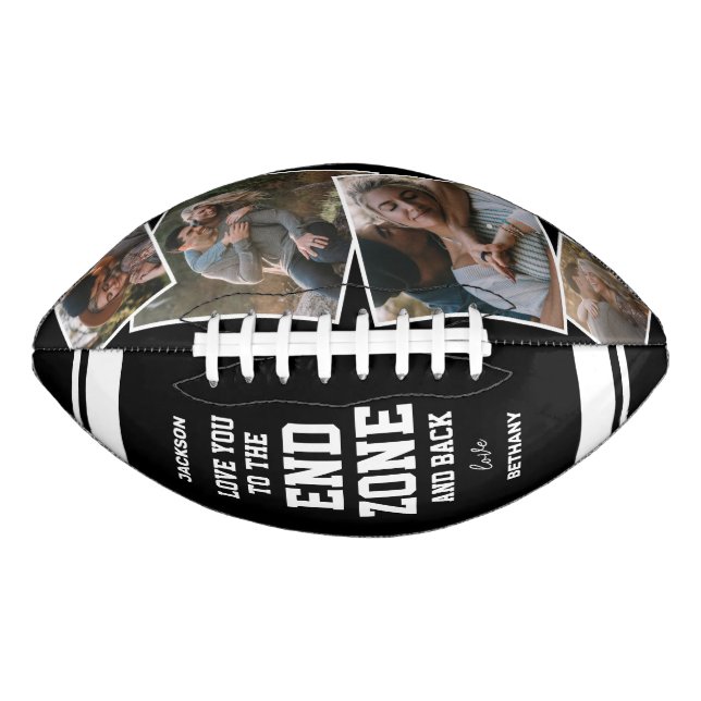 Romantic "End Zone and Back" 4 Photo Football (Vorderseite)