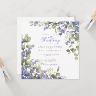 Romantic Eucalyptus & Lavender Wedding Invitation Einladung
