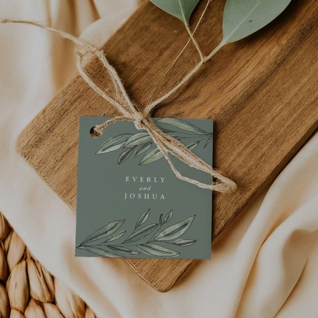 Romantic Evergreen Vielen Dank für Ihre Unterstütz Geschenkanhänger (Romantic Evergreen Thank You Favor Favor Tags)