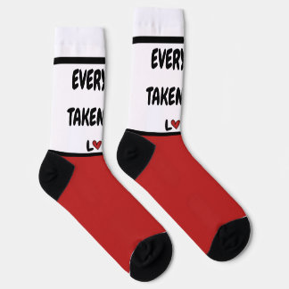 Romantic Every Step Taken With Love Red Hearts Cre Socken