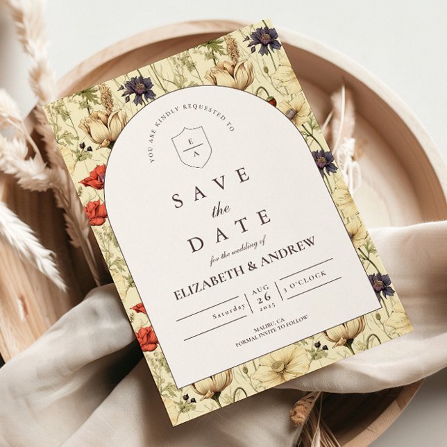 Romantic Fall Floral Wedding Save The Date (Von Creator hochgeladen)