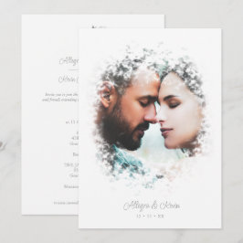 Romantic Fancy Overlay Misty Effect Photo Einladung
