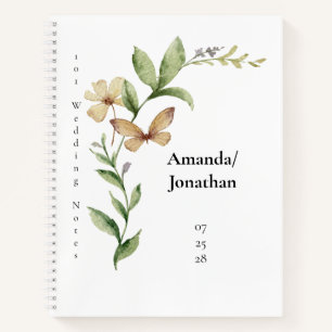 Romantic Field Blume Butterfly Wedbook Notizbuch