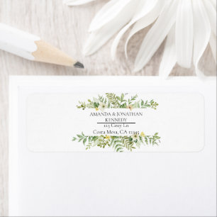 Romantic Field Blume Wedding-Rücksendeadresse-Labe