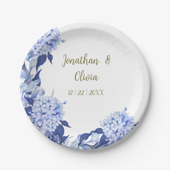 Romantic Field purple Flowers Pappteller (Vorderseite)