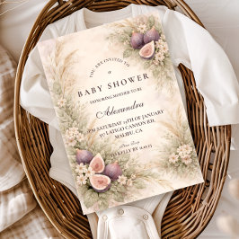 Romantic Fig Orchard Baby Shower Einladung