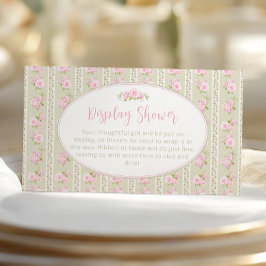 Romantic Floral Sage green Display Shower Begleitkarte