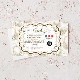 Romantic Floral Salon Hair Stylist Dankeskarte