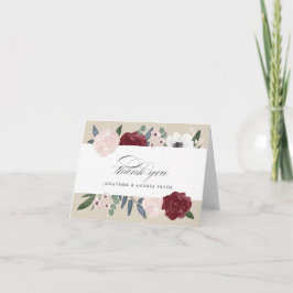 Romantic Florals Vielen Dank Dankeskarte