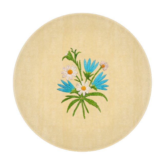 Romantic Flower – Botanical Fantasy Minimalist Schneidebrett (Vorderseite)