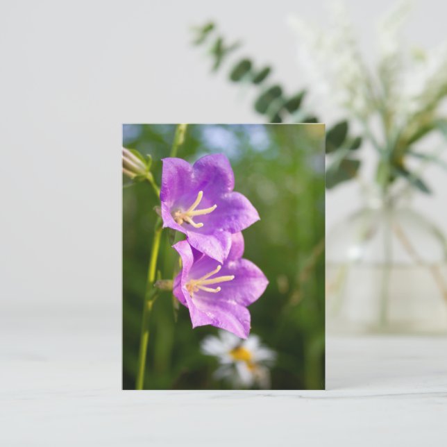 Romantic Flowers – Botanical Fantasy Boho Postkarte (Stehend Vorderseite)