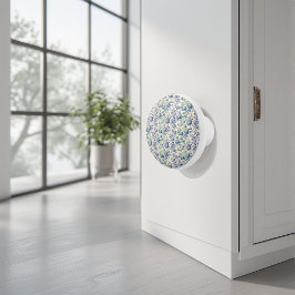 Romantic French toile de Jouy Powder Blue Floral Keramikknauf