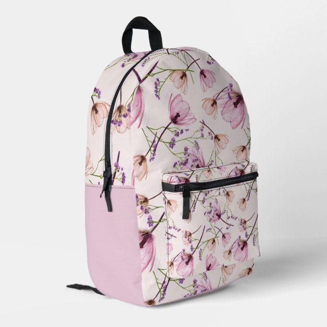Romantic garden bloom backpack bedruckter rucksack (Rückseitige Ecke links)