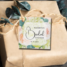 Romantic Garden Blume Brautparty Gefallen Tags