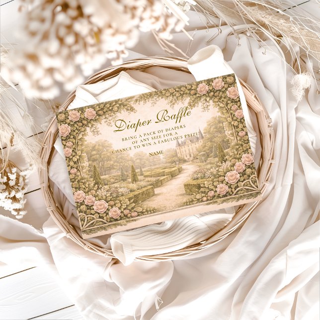 Romantic Garden Estate Diapper Raffle  Begleitkarte (Von Creator hochgeladen)