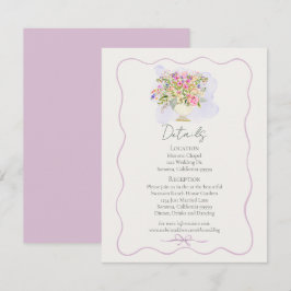 Romantic Garden Floral Wedding Begleitkarte