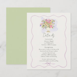 Romantic Garden Green Floral Wedding Begleitkarte