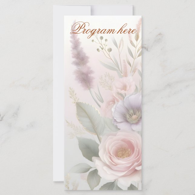 Romantic Garden Wedding Program (Vorderseite)