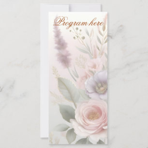 Romantic Garden Wedding Program