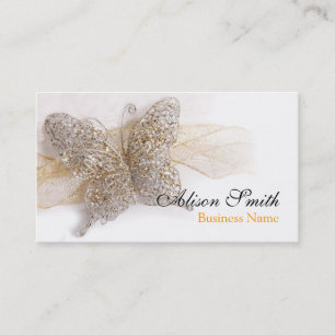 Romantic generic Business card with butterfly Visitenkarte