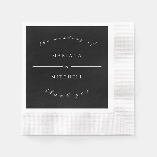 Romantic Geometric Mandala soft Pink Black Napkin Serviette (Vorderseite)