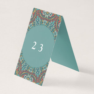 Romantic Geometric Mandala weich blau grau und rot