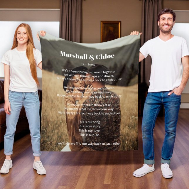 romantic gifting Photo Song lyrics  Fleece Blanket (Von Creator hochgeladen)