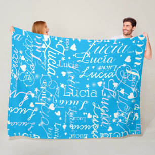 Romantic Girl's Liebe Herz Gemustert Sky Blue Fleecedecke