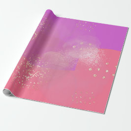 Romantic glitter pink art geschenkpapier