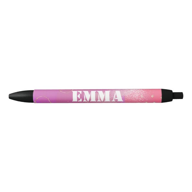 Romantic glitter pink art kugelschreiber (Vorderseite)