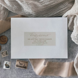 Romantic Gold und Ivory Guest Address Labels