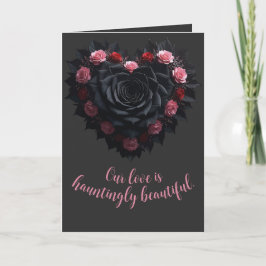 Romantic Gothic And Melancholic Black Rose Karte