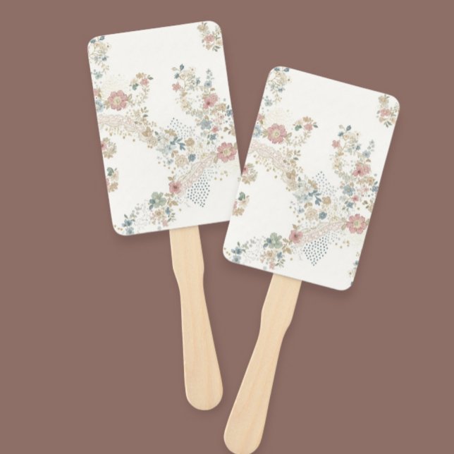 Romantic Hand Fan with Delicate Flowers Fächer (Von Creator hochgeladen)